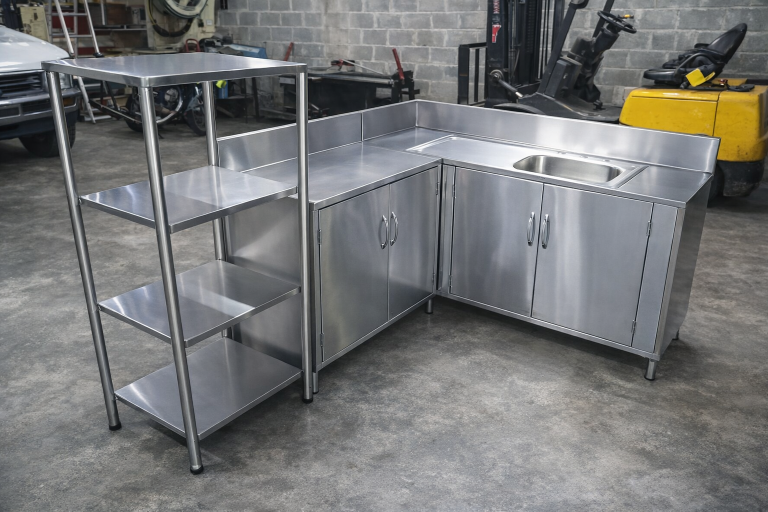 Muebles en acero inoxidable a medida